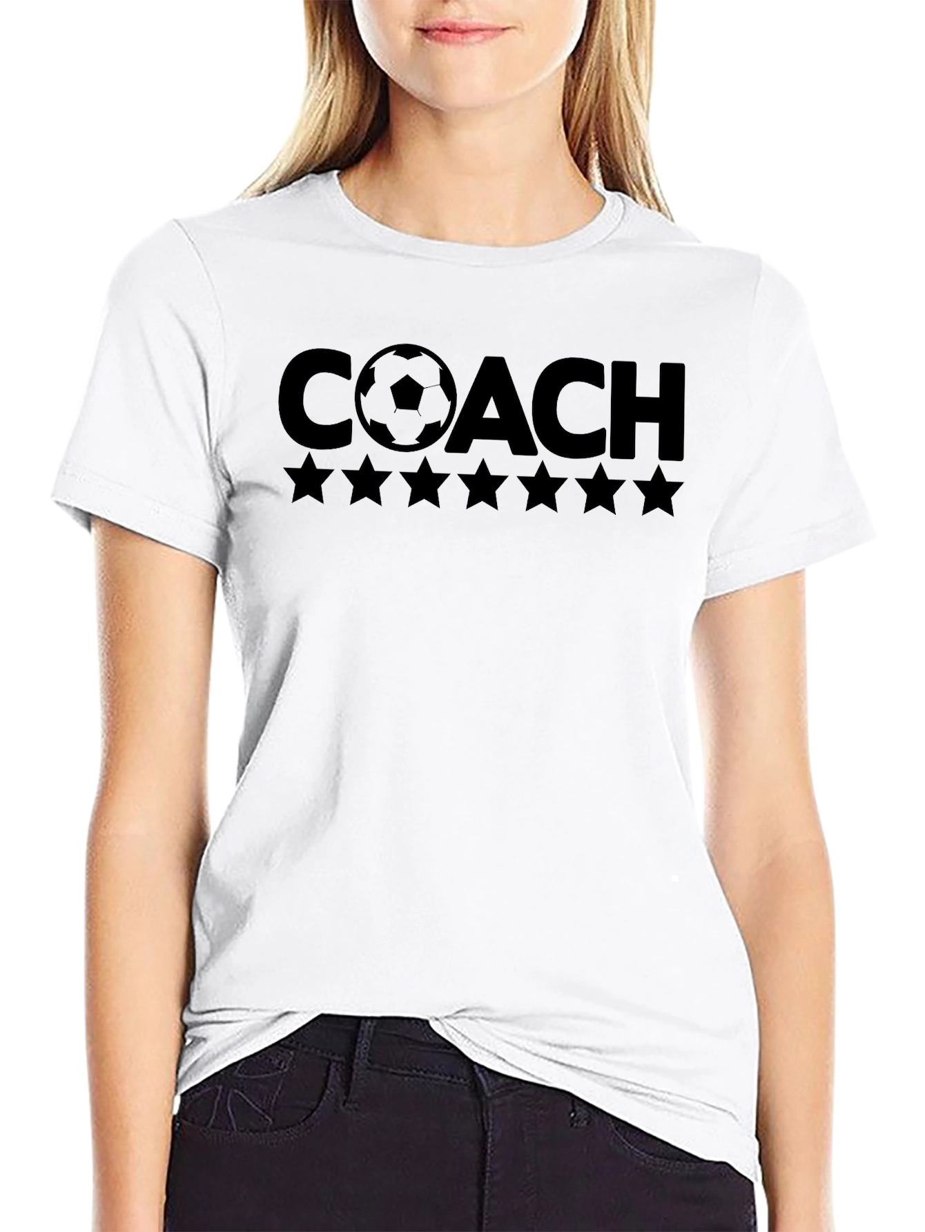 Soccer Coach T-Shirt with Star Design