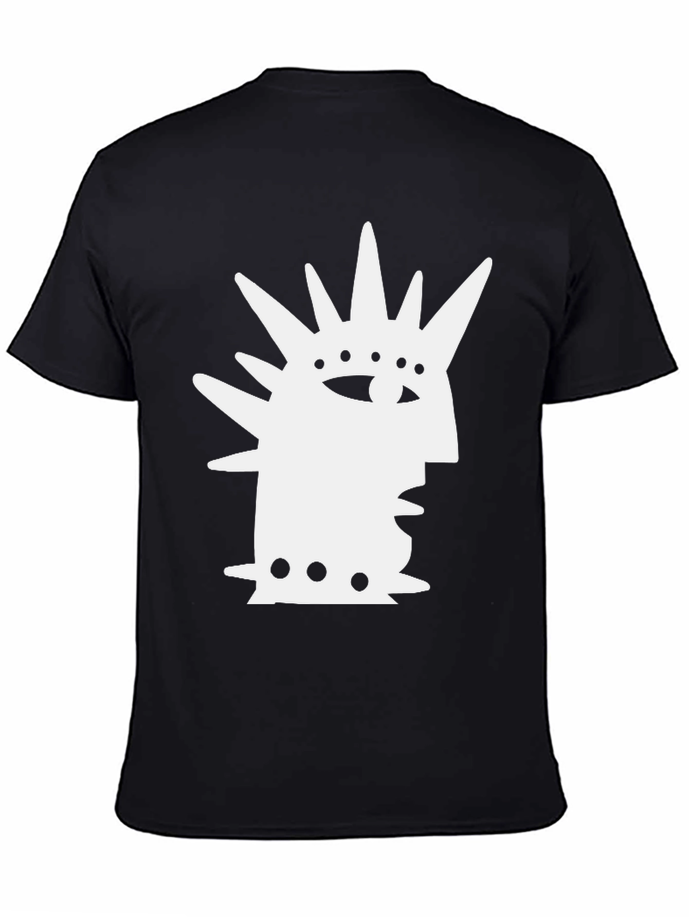 Abstract Punk Rock Graphic T-Shirt - Black
