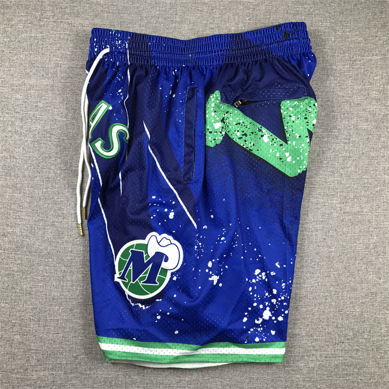 Men's Dallas Mavericks Blue Swingman Pocket Shorts1