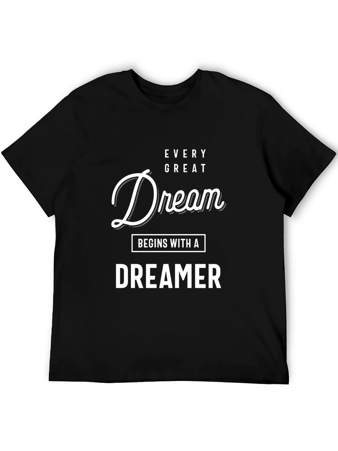 Dreamer Graphic Print Black T-Shirt