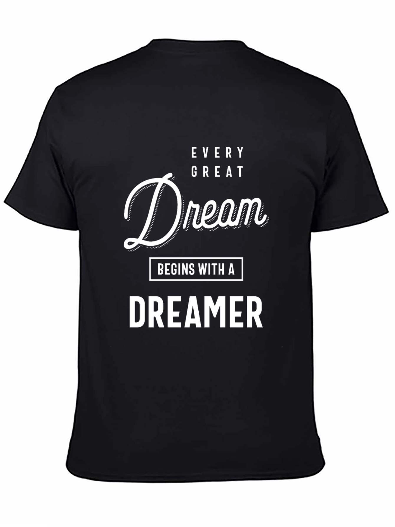 Dreamer Graphic Print Black T-Shirt