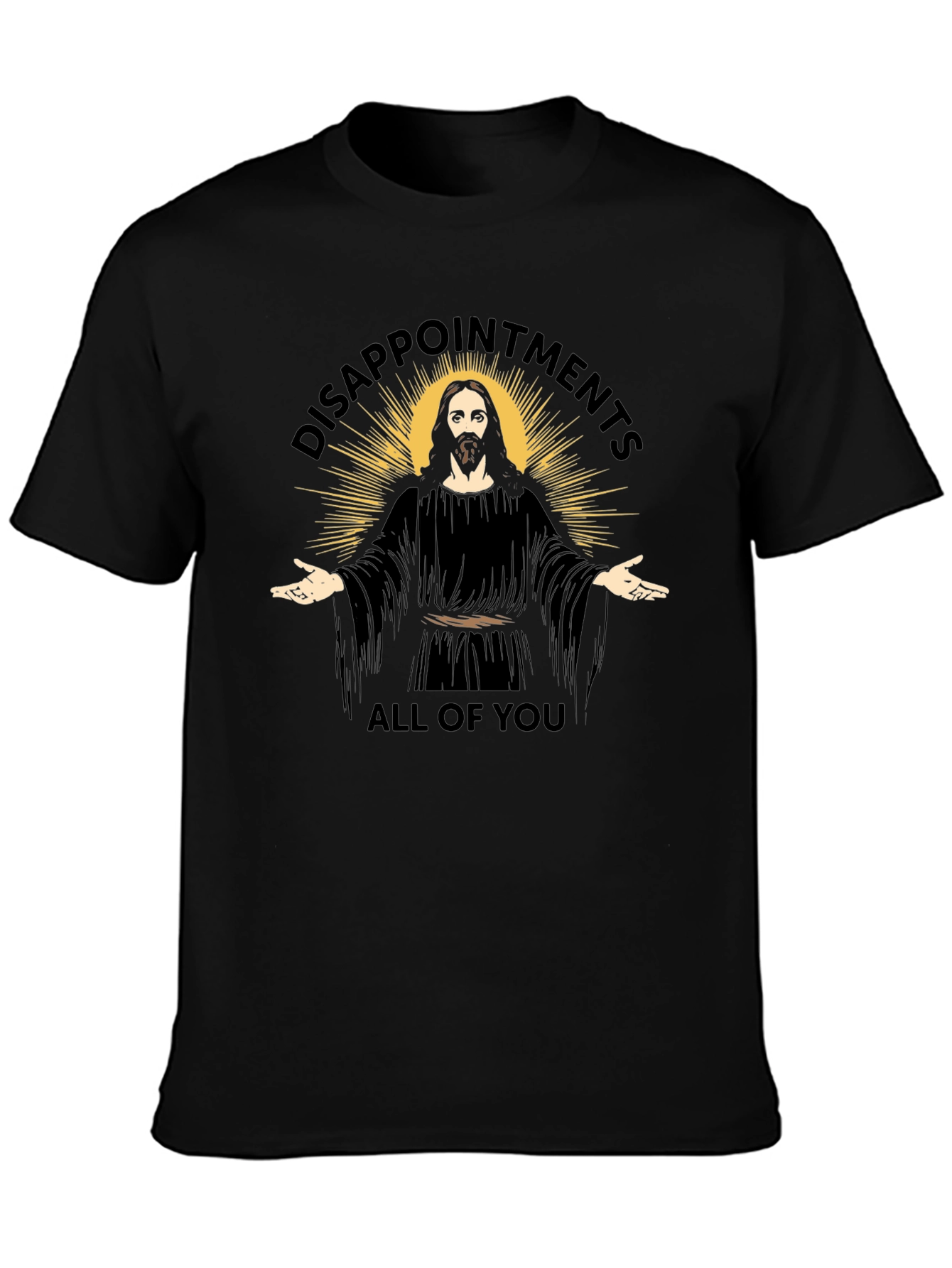 Disappointment Jesus Black Graphic T-Shirt
