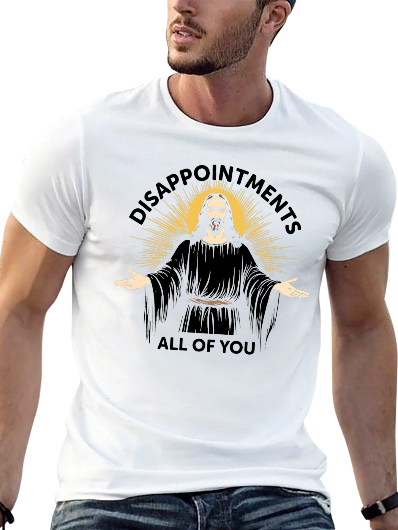 Disappointment Jesus Black Graphic T-Shirt