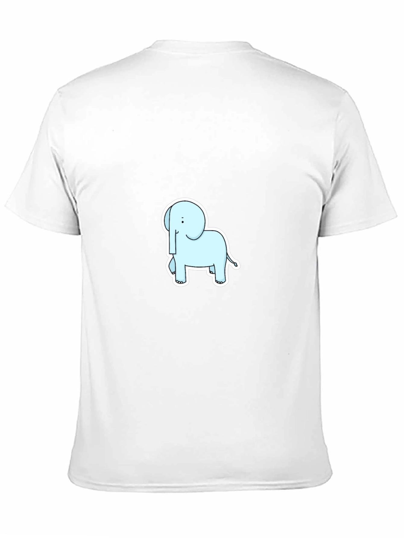 Cute Elephant Graphic Tee - Black Cotton Shirt
