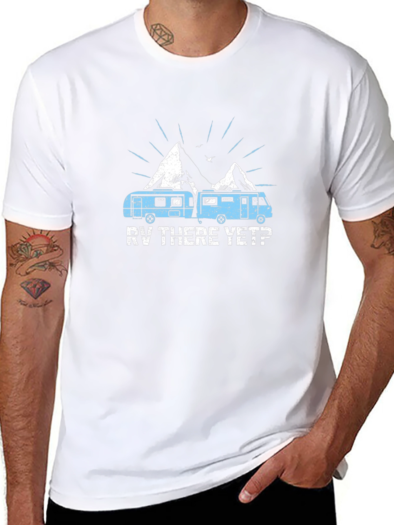 RV There Yet? Black Graphic T-Shirt
