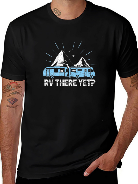 RV There Yet? Black Graphic T-Shirt