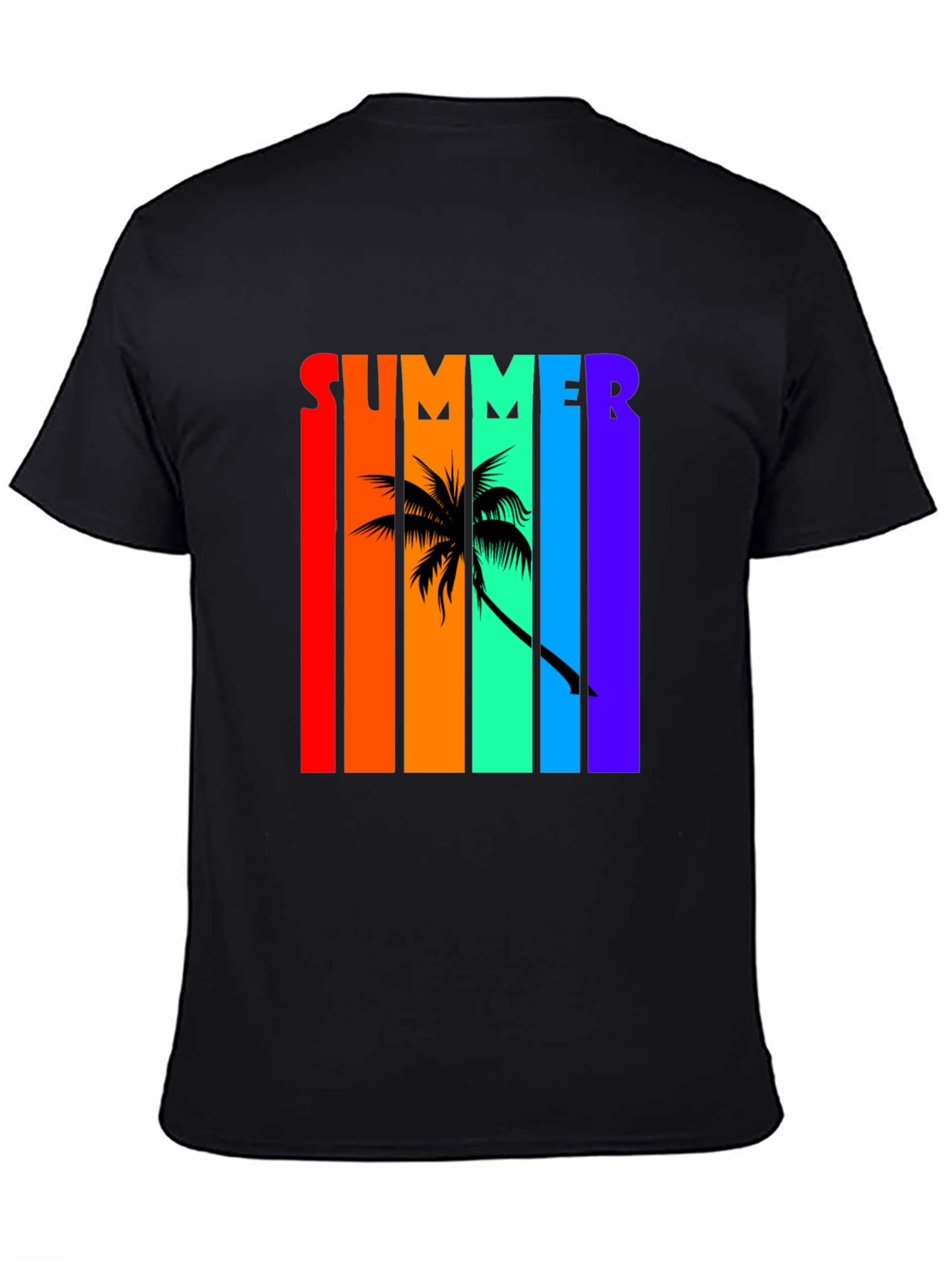 Summer Palm Tree Rainbow T-Shirt