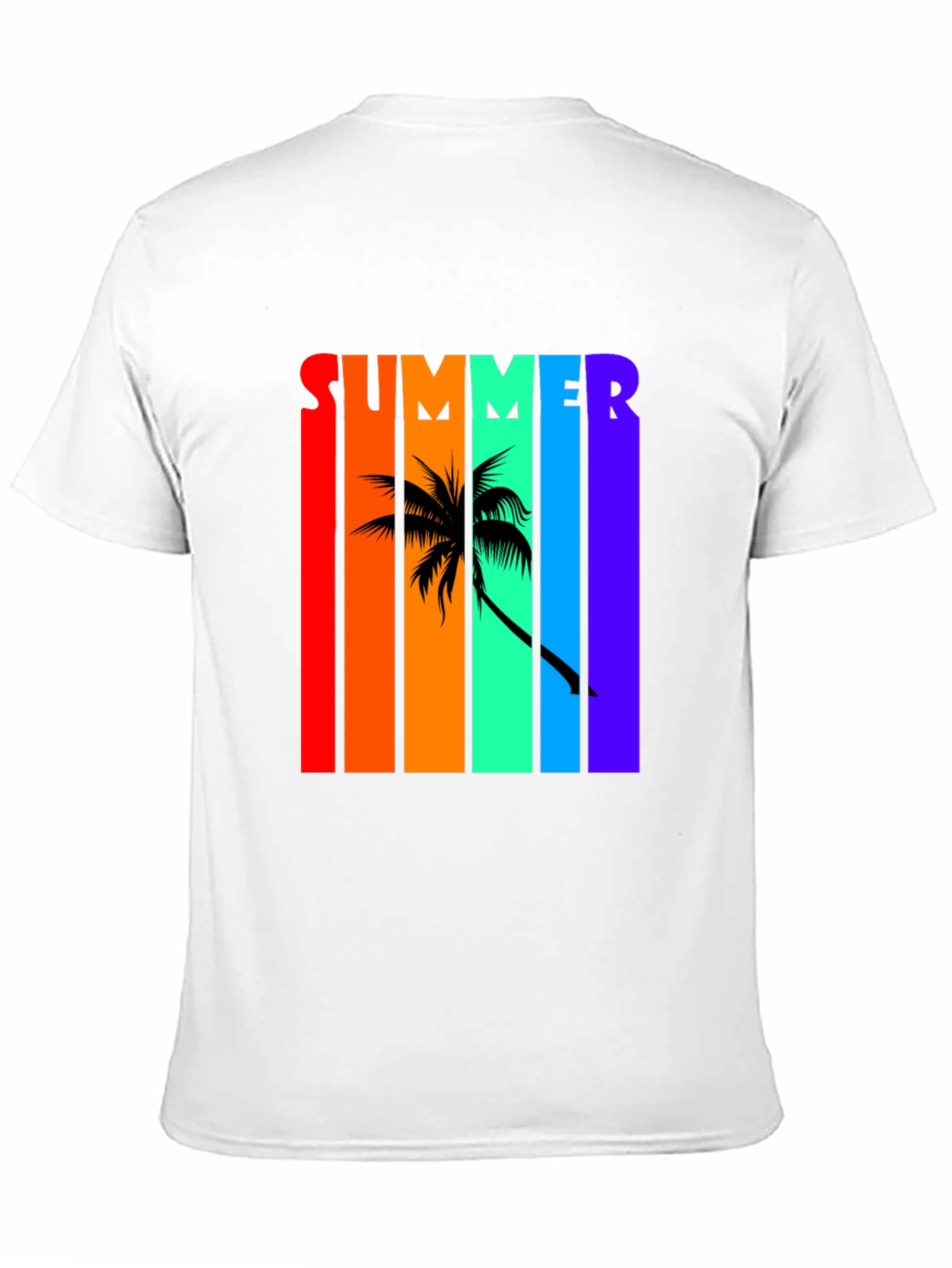 Summer Palm Tree Rainbow T-Shirt