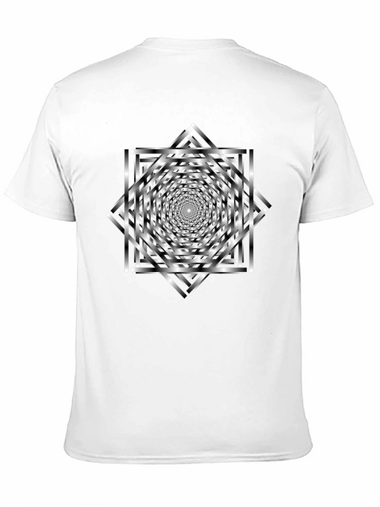 Optical Illusion T-Shirt - Geometric Design