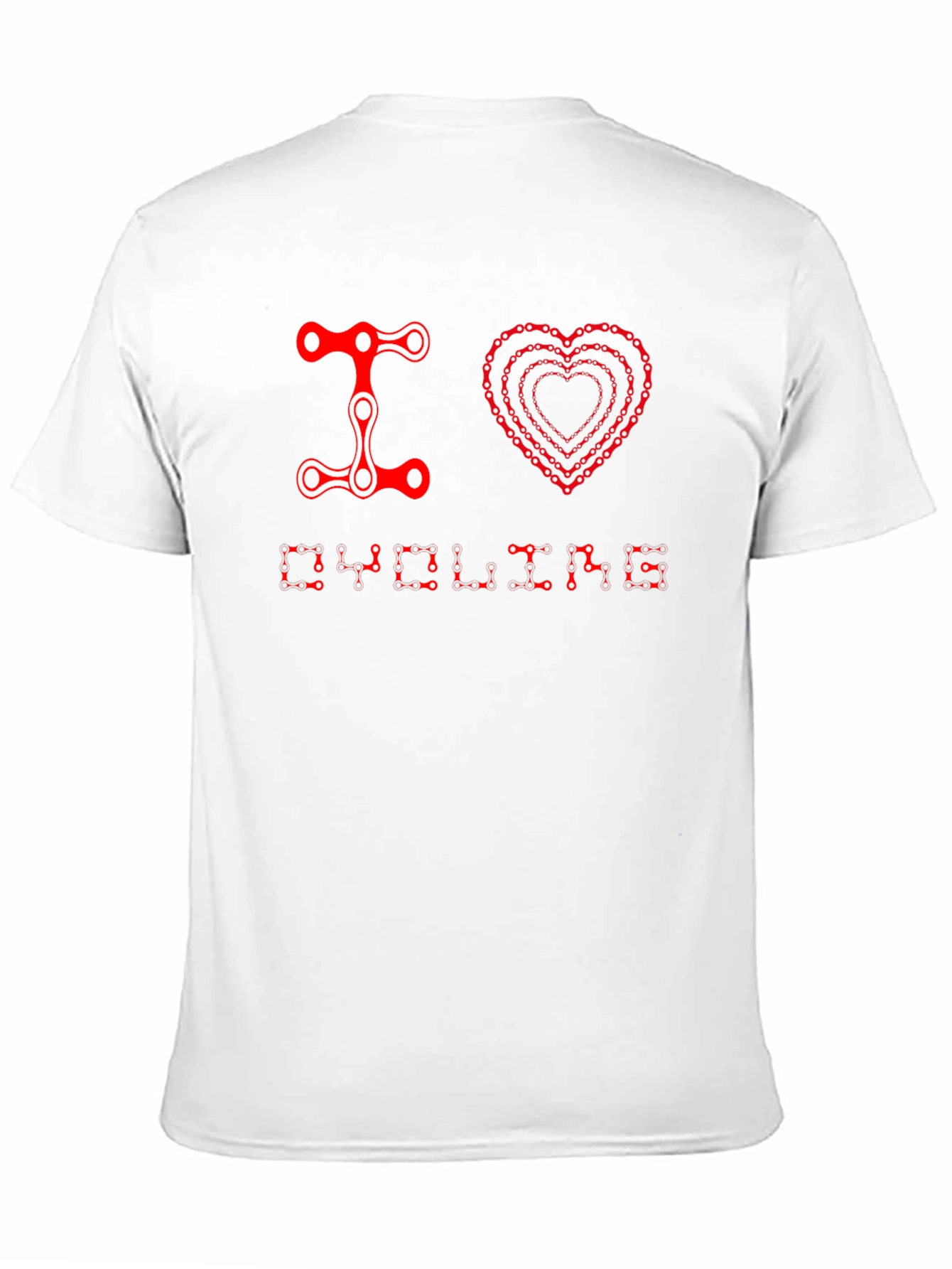 I Heart Cycling T-Shirt - Bike Chain Design Tee
