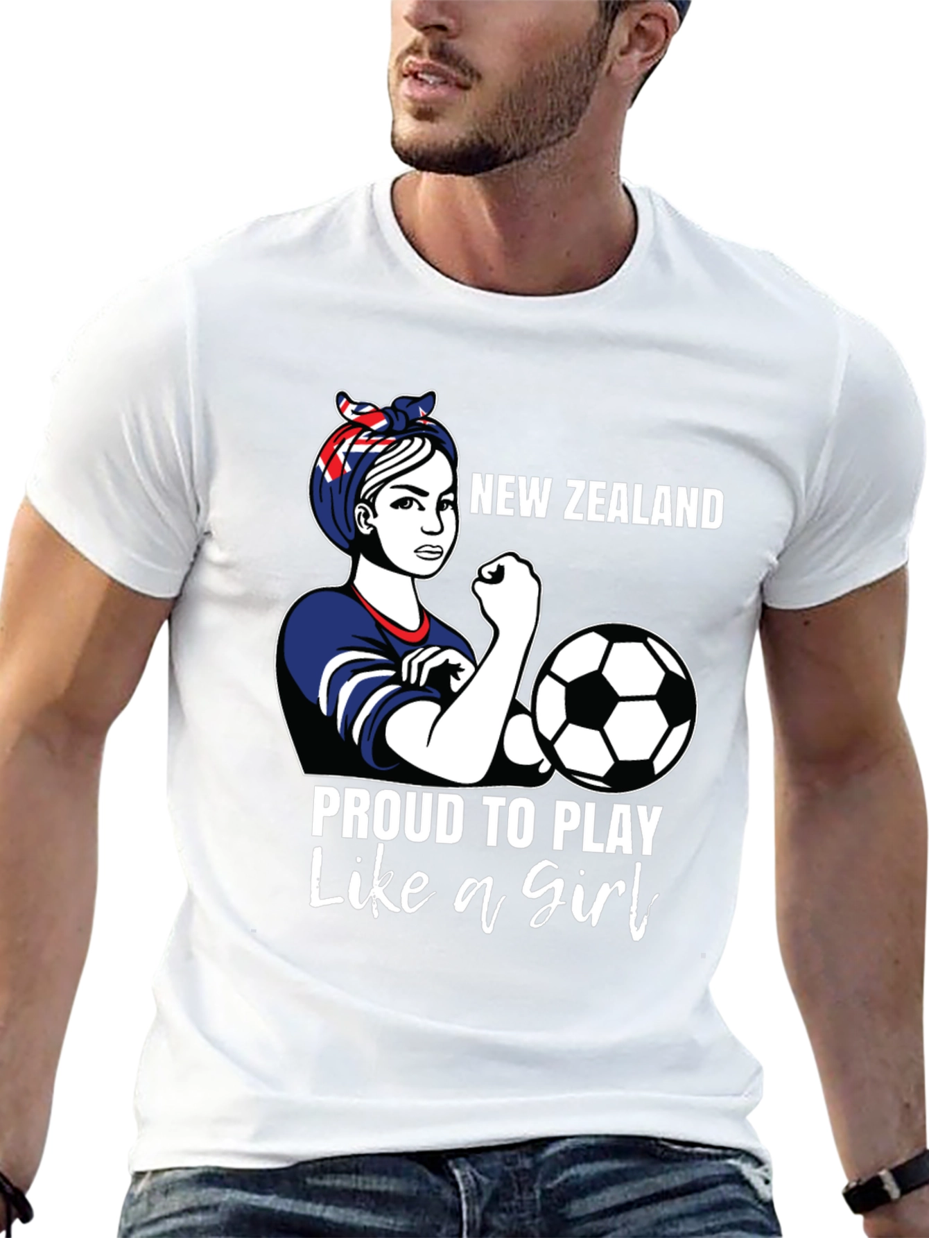 New Zealand Soccer Girl Power T-Shirt