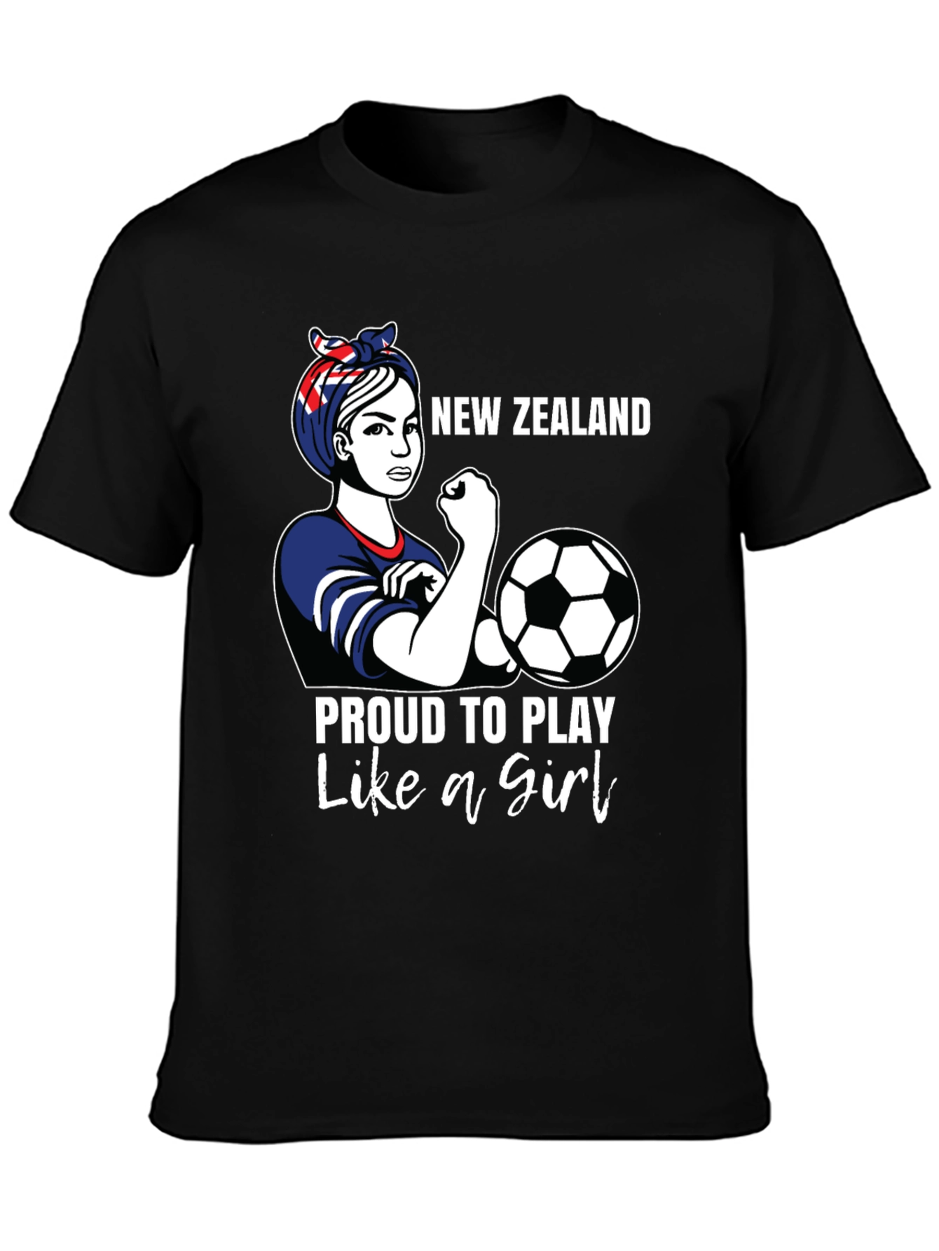 New Zealand Soccer Girl Power T-Shirt