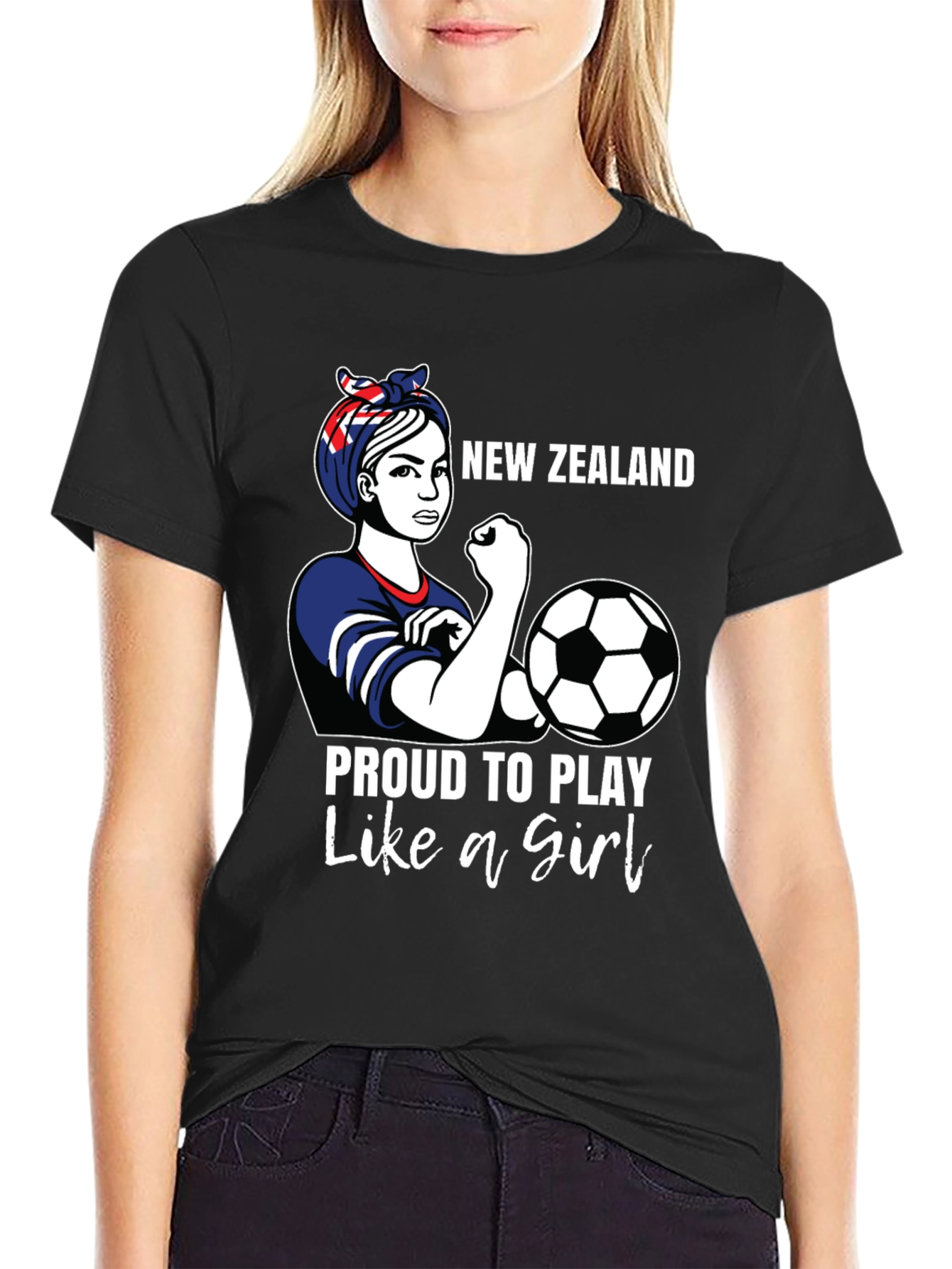 New Zealand Soccer Girl Power T-Shirt