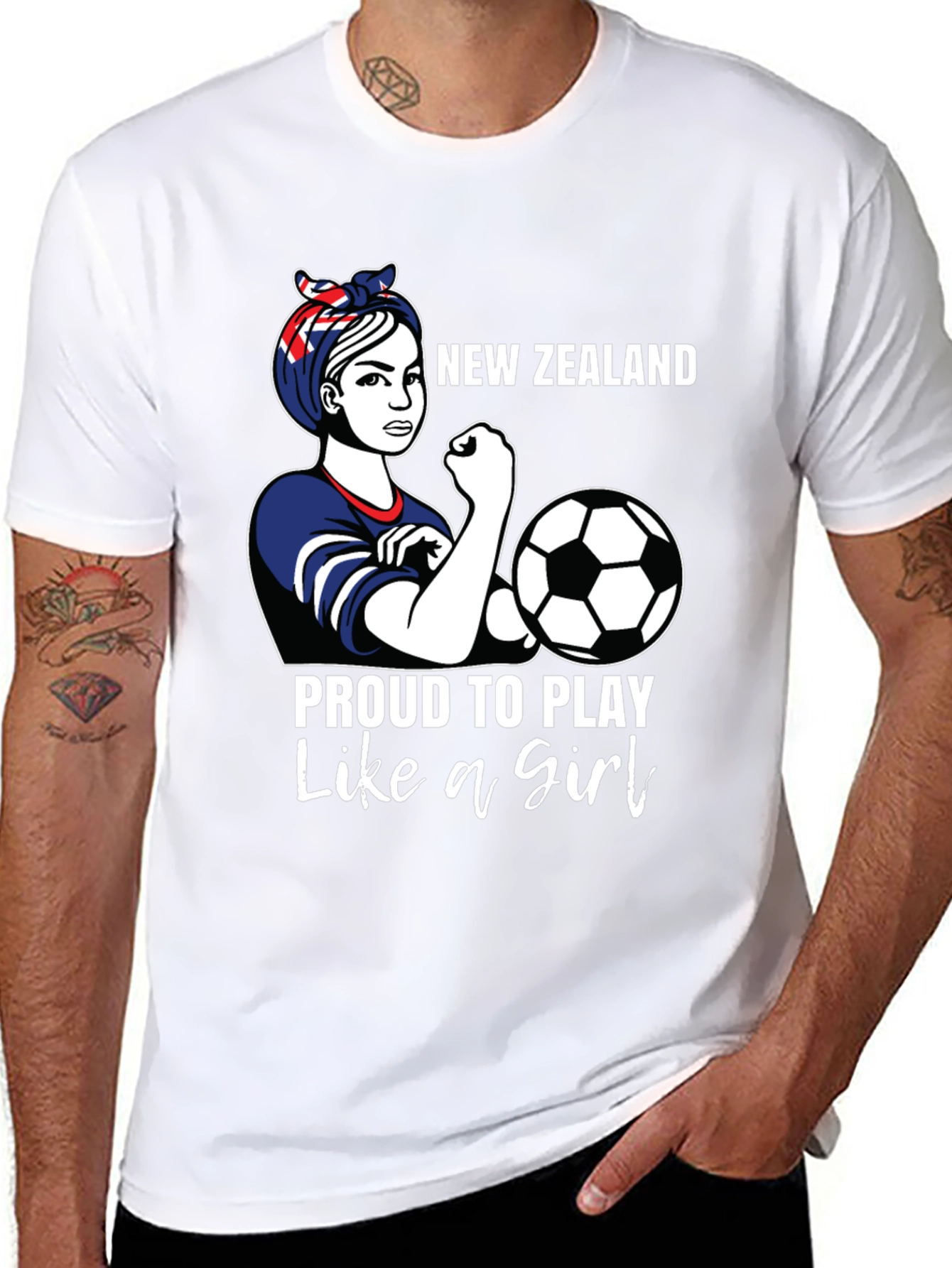 New Zealand Soccer Girl Power T-Shirt