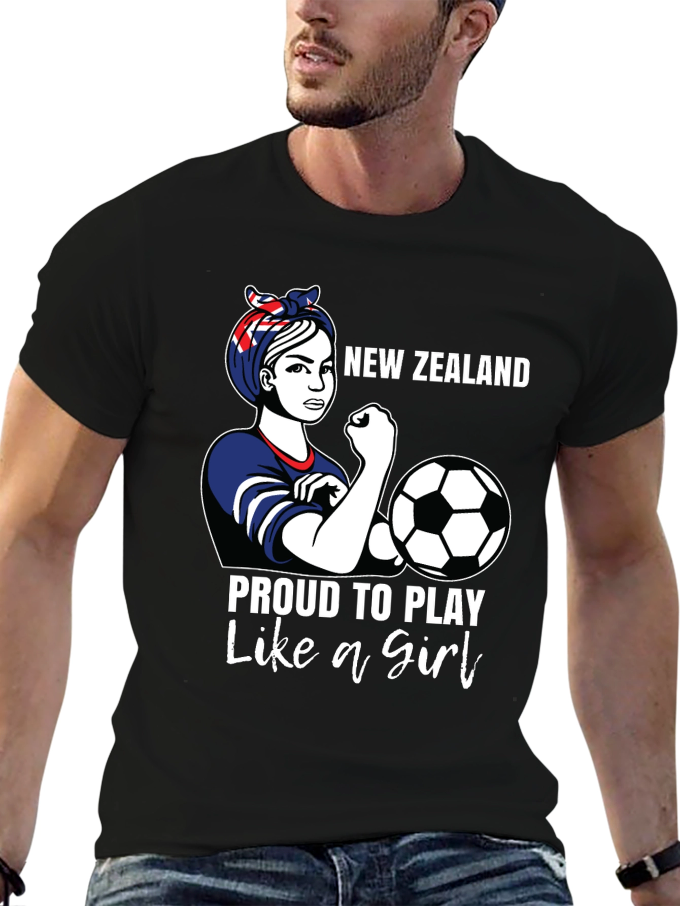 New Zealand Soccer Girl Power T-Shirt
