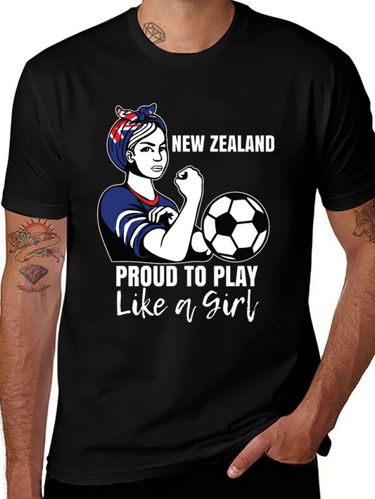 New Zealand Soccer Girl Power T-Shirt