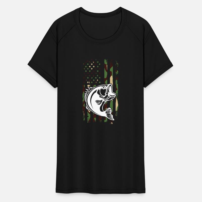 Camouflage American Flag Bass Fishing