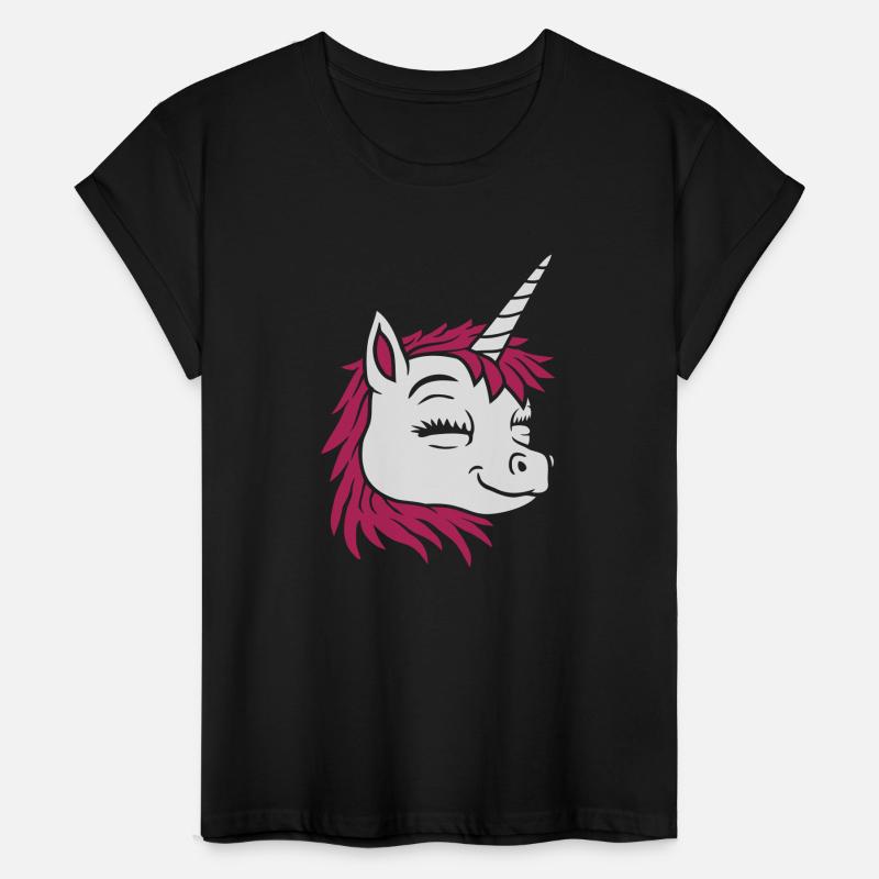 Cartoon face happy unicorn