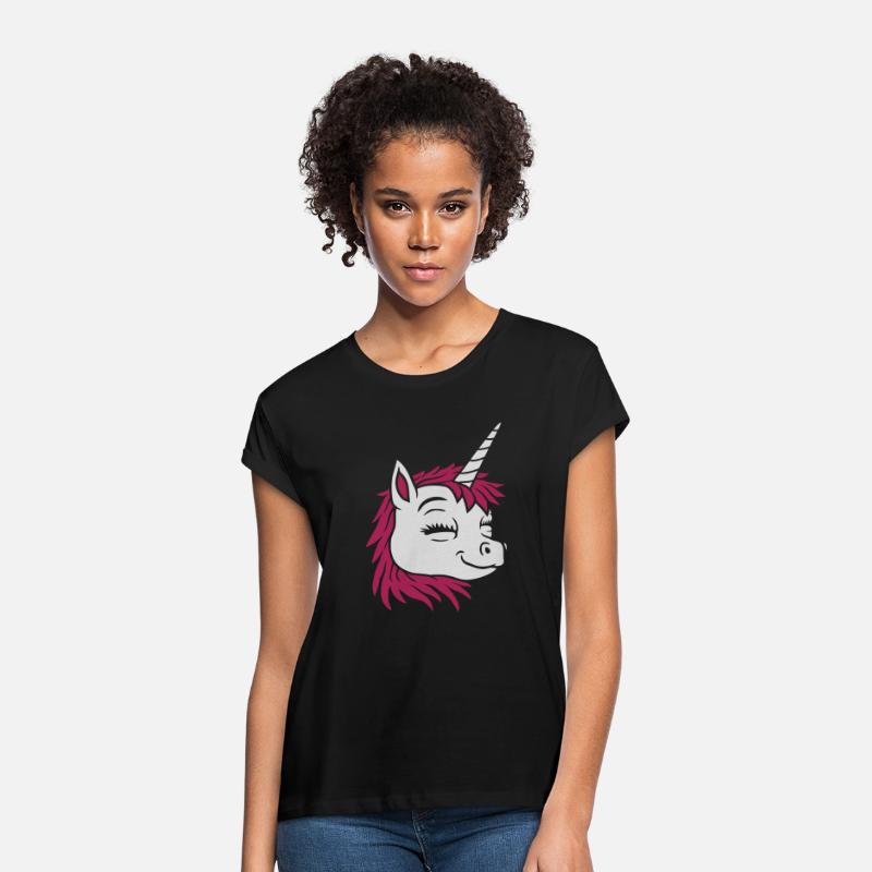 Cartoon face happy unicorn