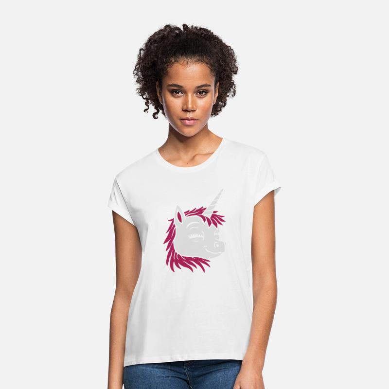 Cartoon face happy unicorn