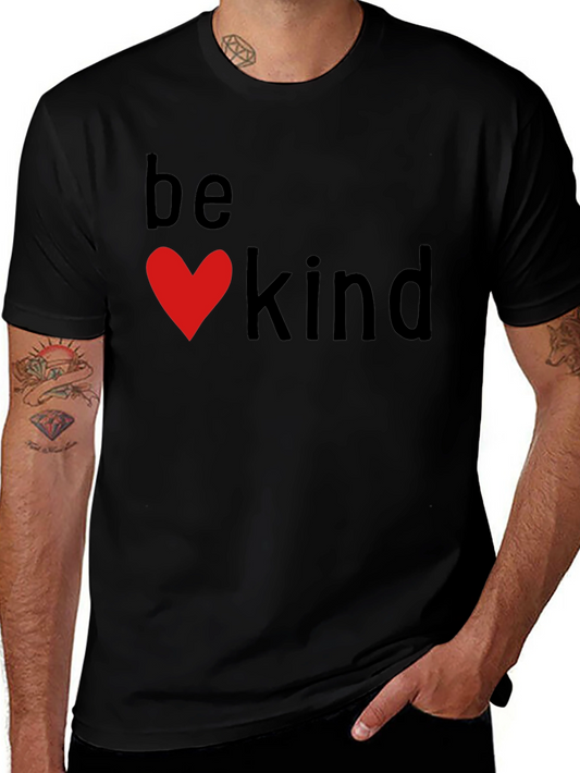 Be Kind Heart Graphic Black T-Shirt