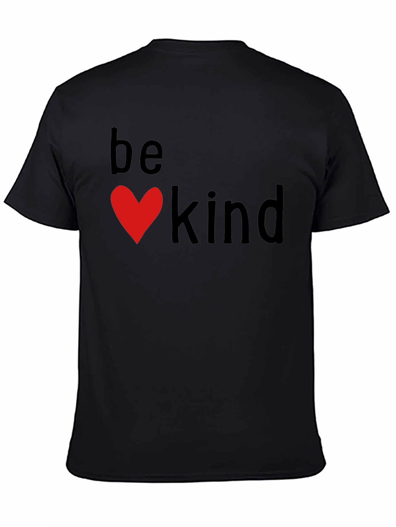 Be Kind Heart Graphic Black T-Shirt