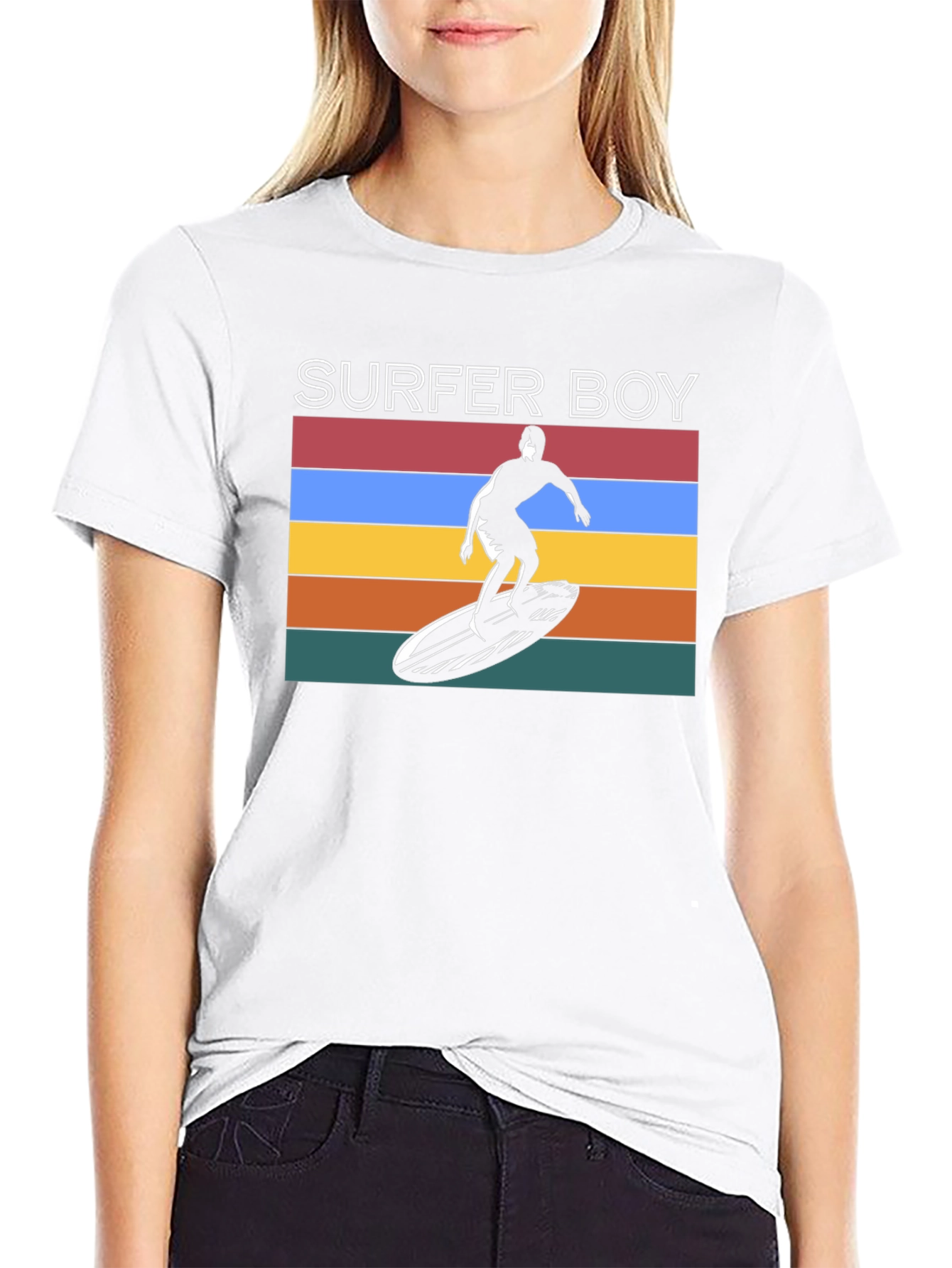 Surfer Boy Tee - Retro Graphic