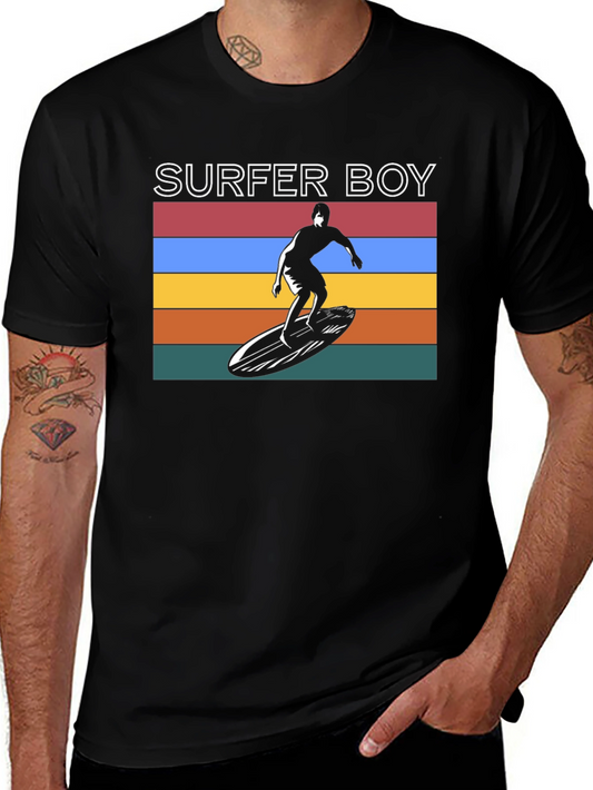 Surfer Boy Tee - Retro Graphic