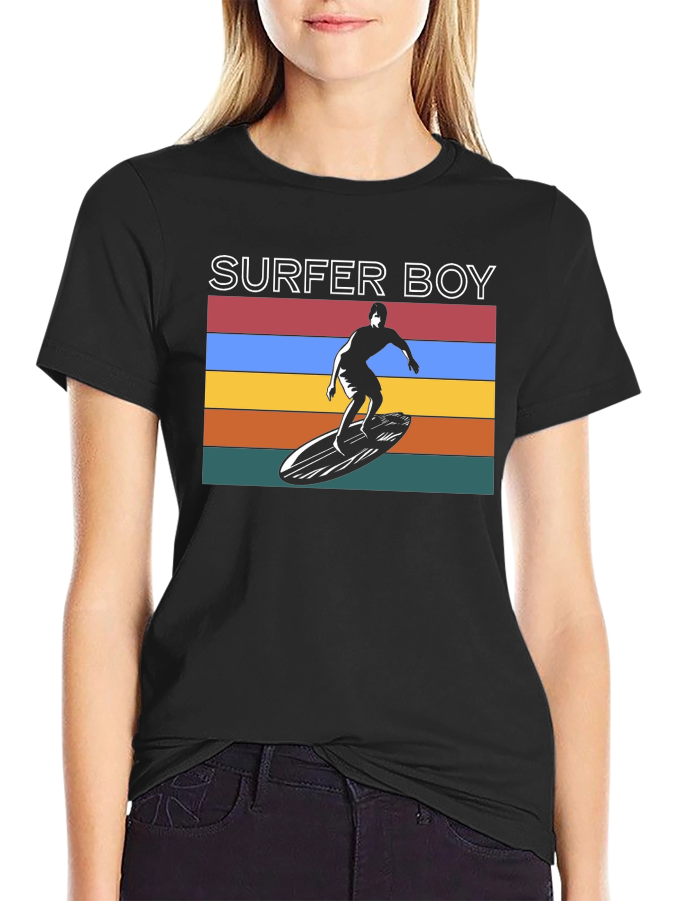 Surfer Boy Tee - Retro Graphic