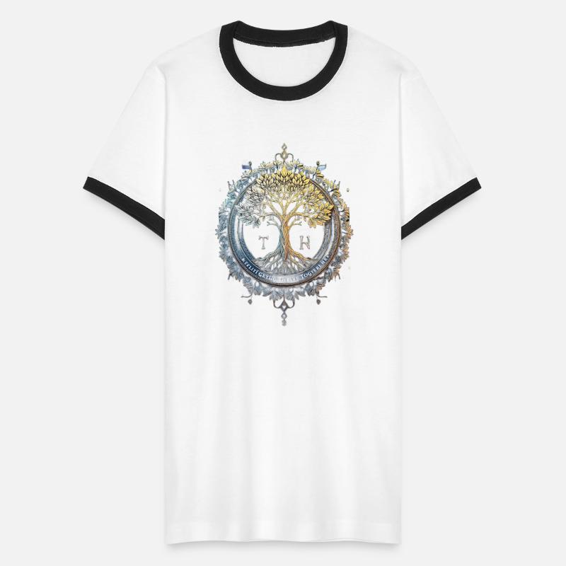 "Celestial Roots: The Golden Tree of Unity Tee"