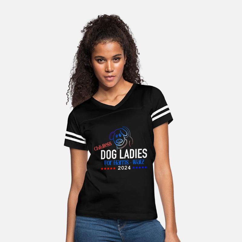 Childless Dog Ladies for Harris-Walz (floppy dog)
