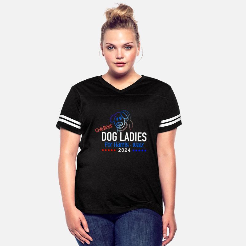 Childless Dog Ladies for Harris-Walz (floppy dog)