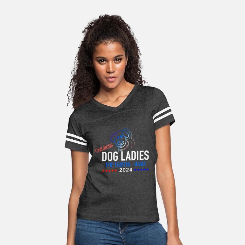Childless Dog Ladies for Harris-Walz (floppy dog)