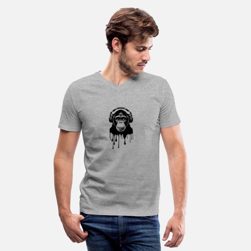 Chimpanzee with Headphones Monkey Music DJ