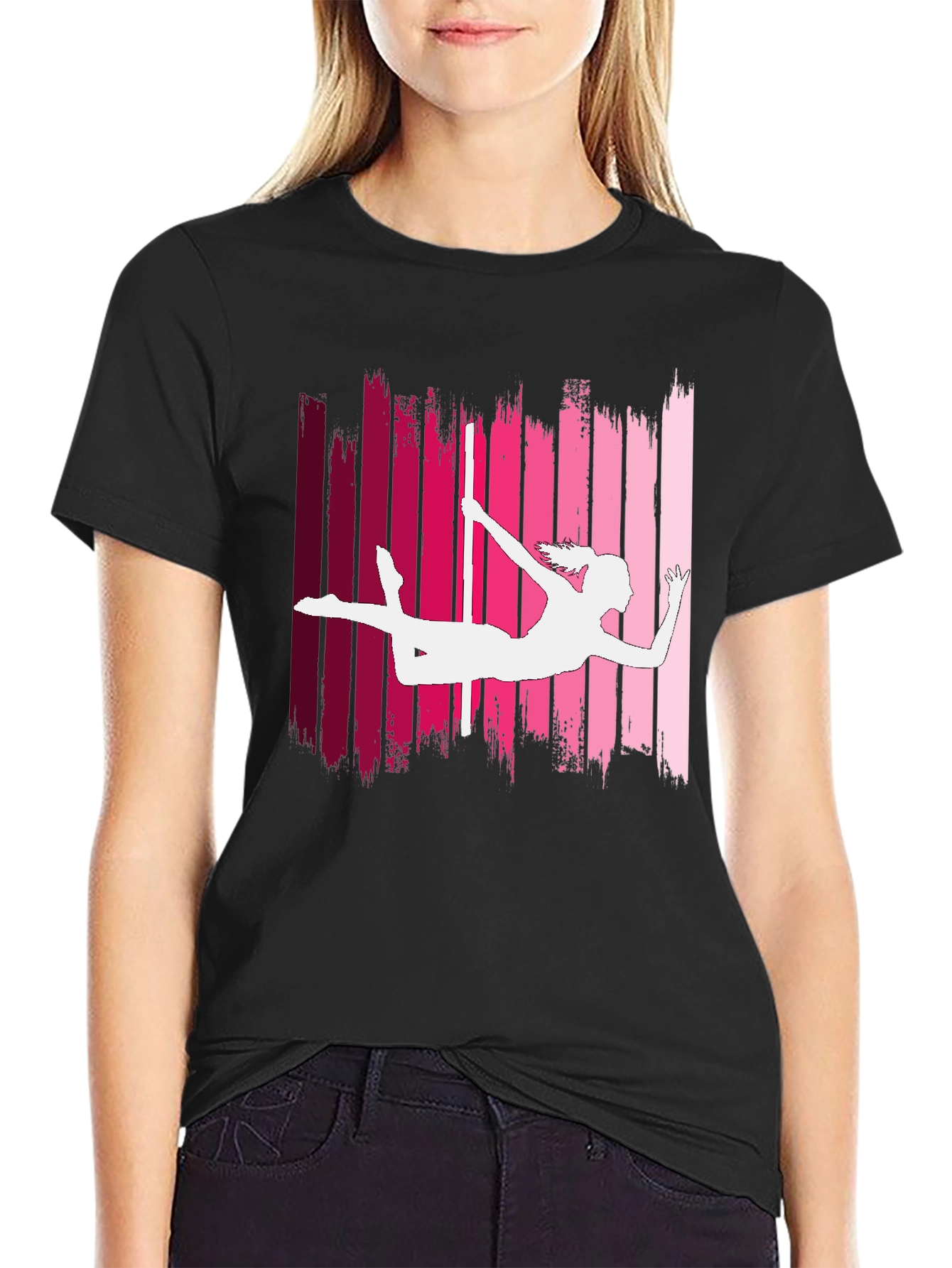 Pole Dancer Silhouette Graphic Tee