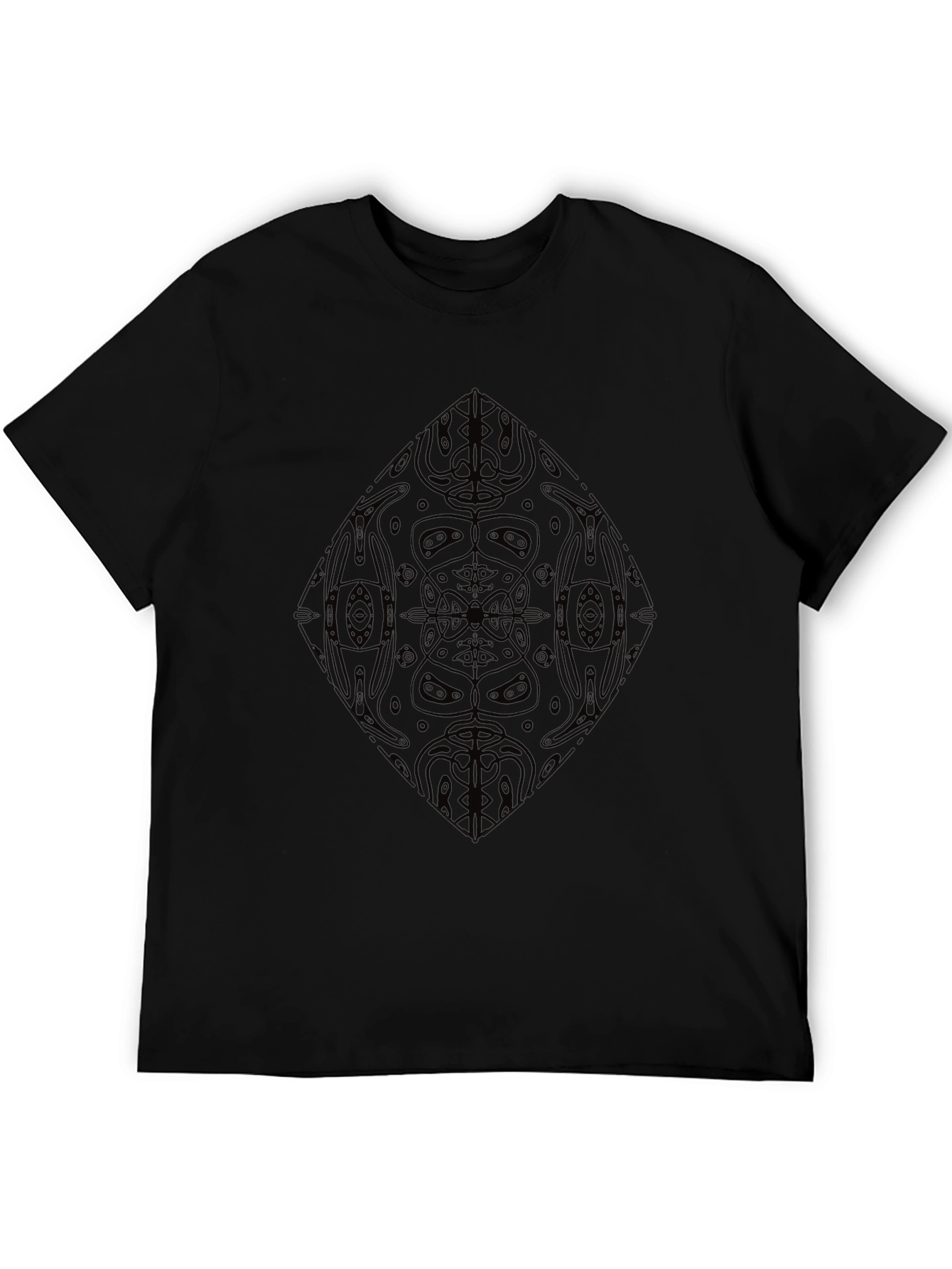 Mens Black Tribal Graphic Tee