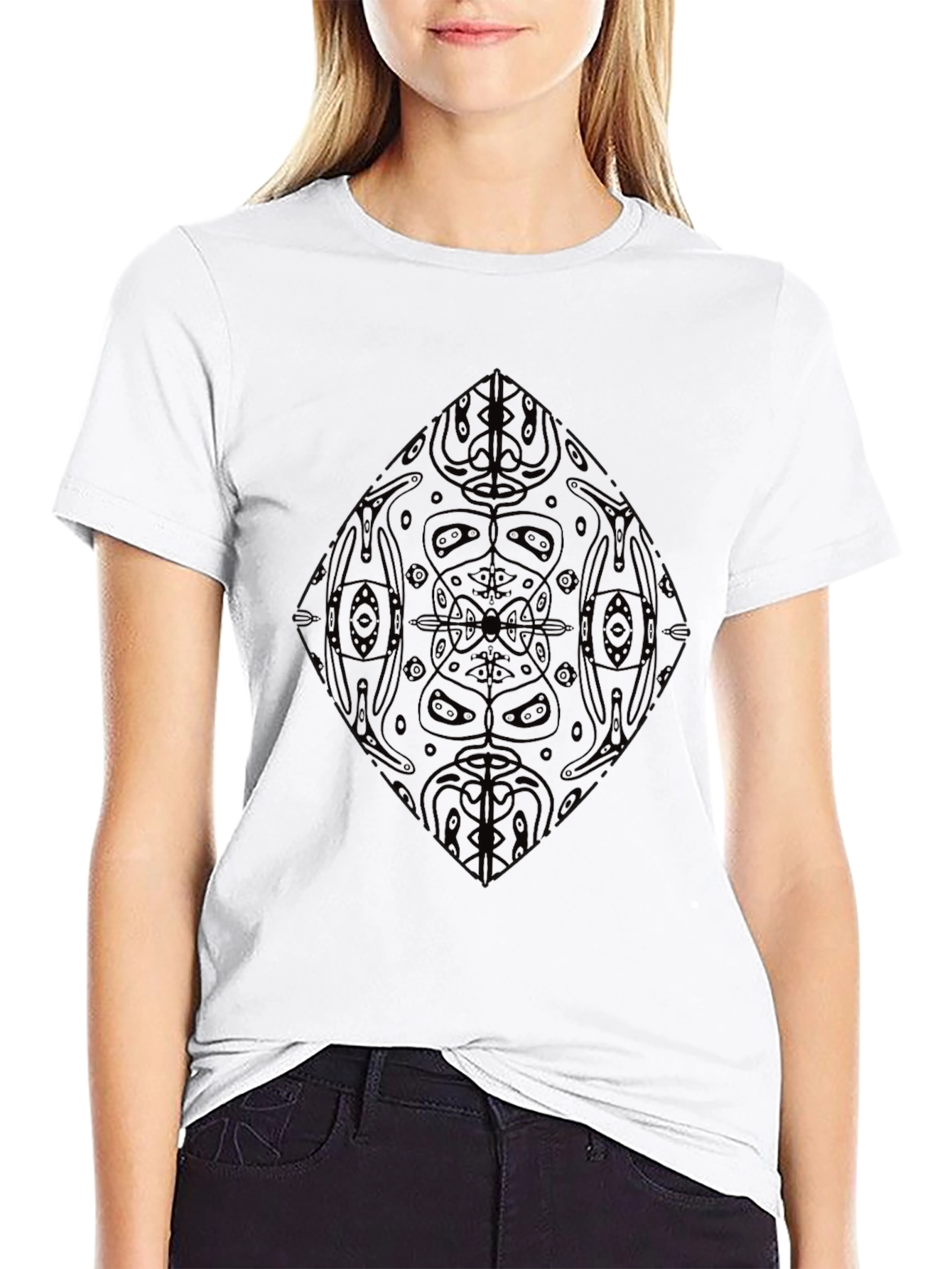 Mens Black Tribal Graphic Tee