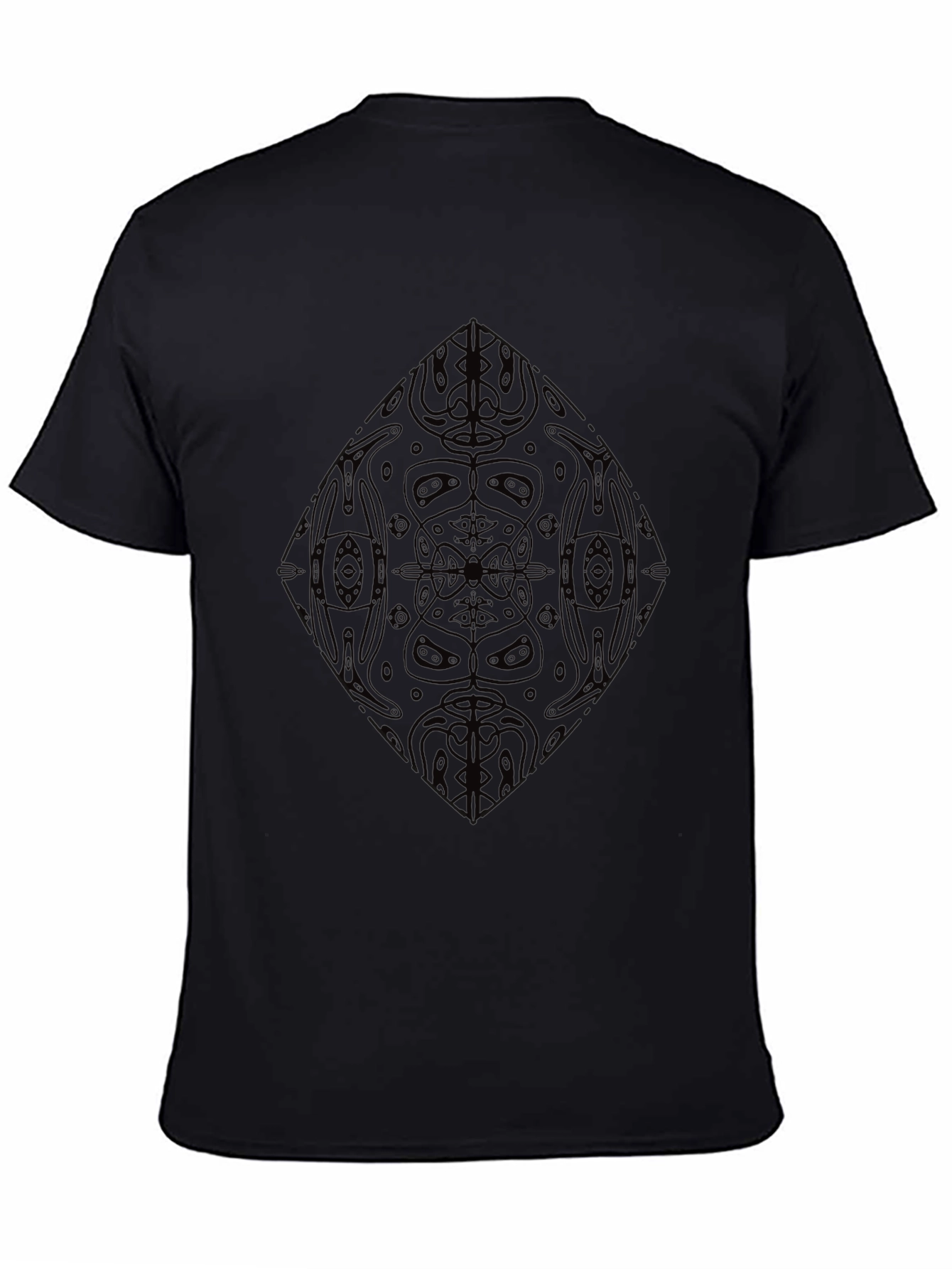 Mens Black Tribal Graphic Tee