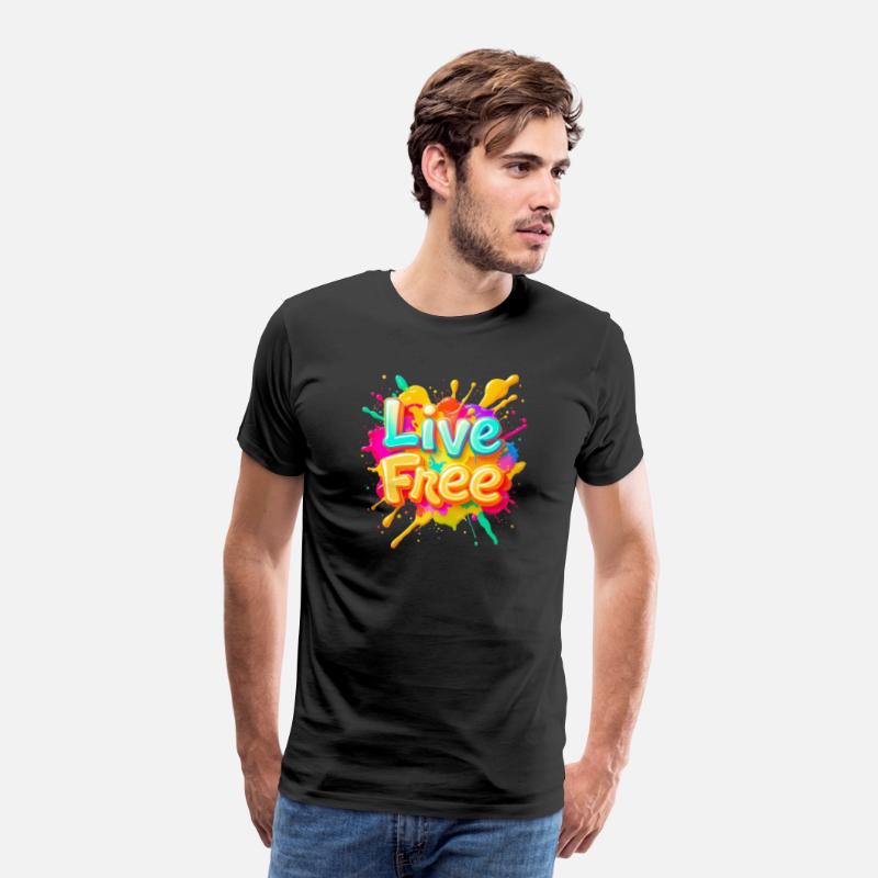 Colorful Motivational Splash Art Live Free