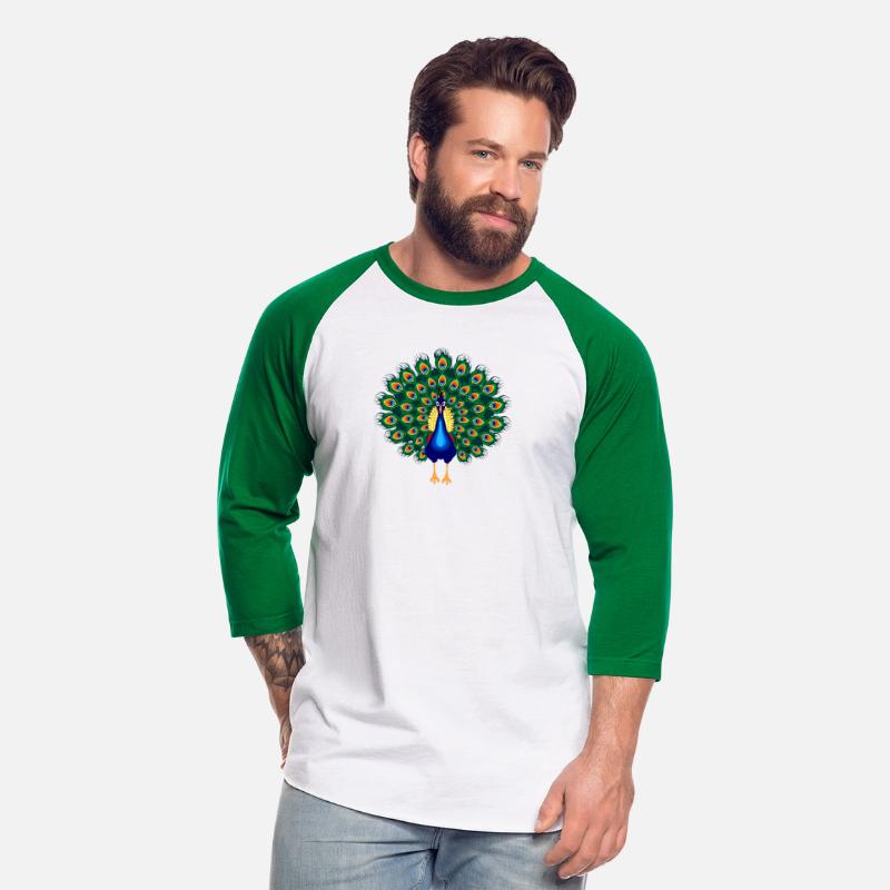 Colorful Proud Peacock with Open Wings