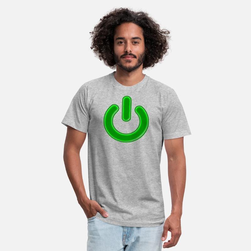 Computer Power Button Lime Green Simulated Glow