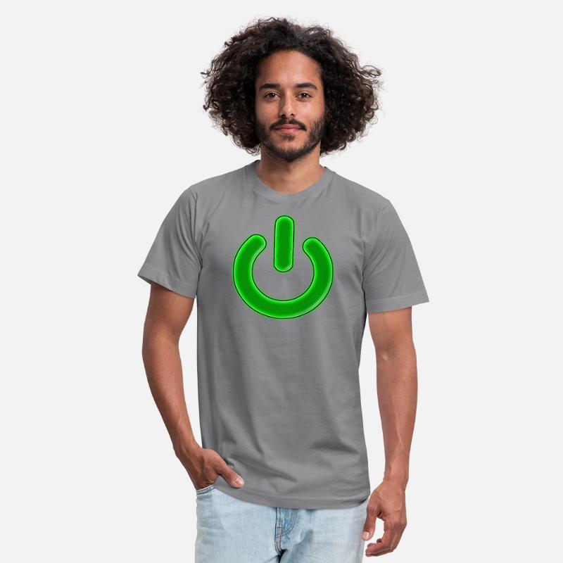 Computer Power Button Lime Green Simulated Glow