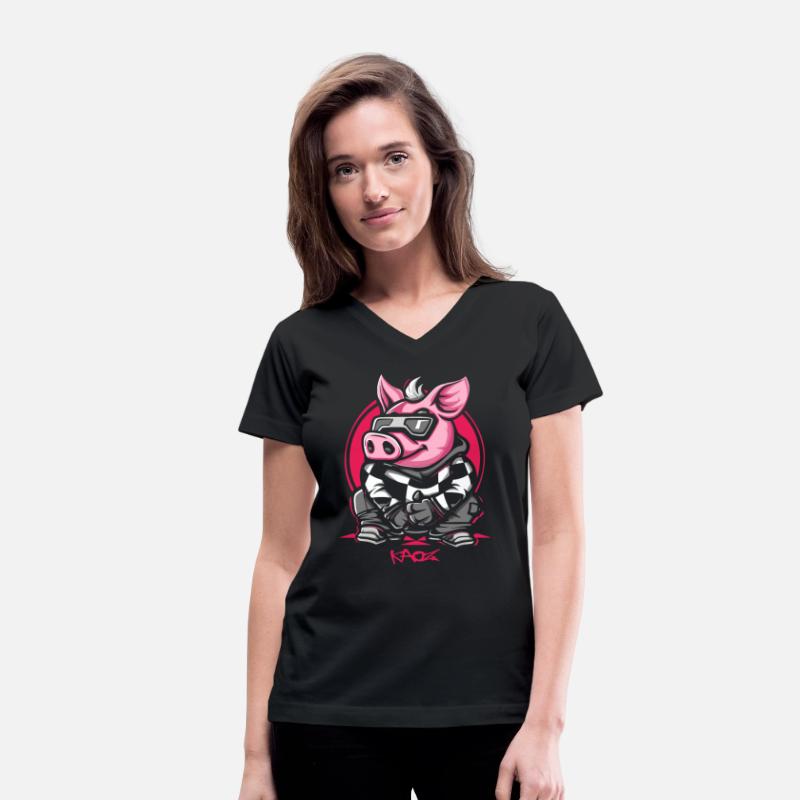 Cool Winter Ski Snowboarder Pig