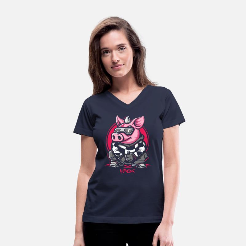 Cool Winter Ski Snowboarder Pig