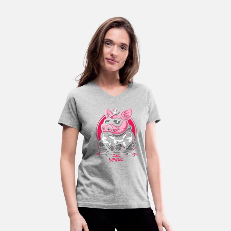 Cool Winter Ski Snowboarder Pig