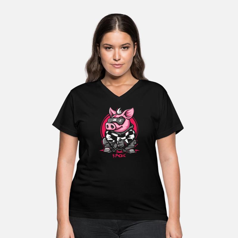 Cool Winter Ski Snowboarder Pig
