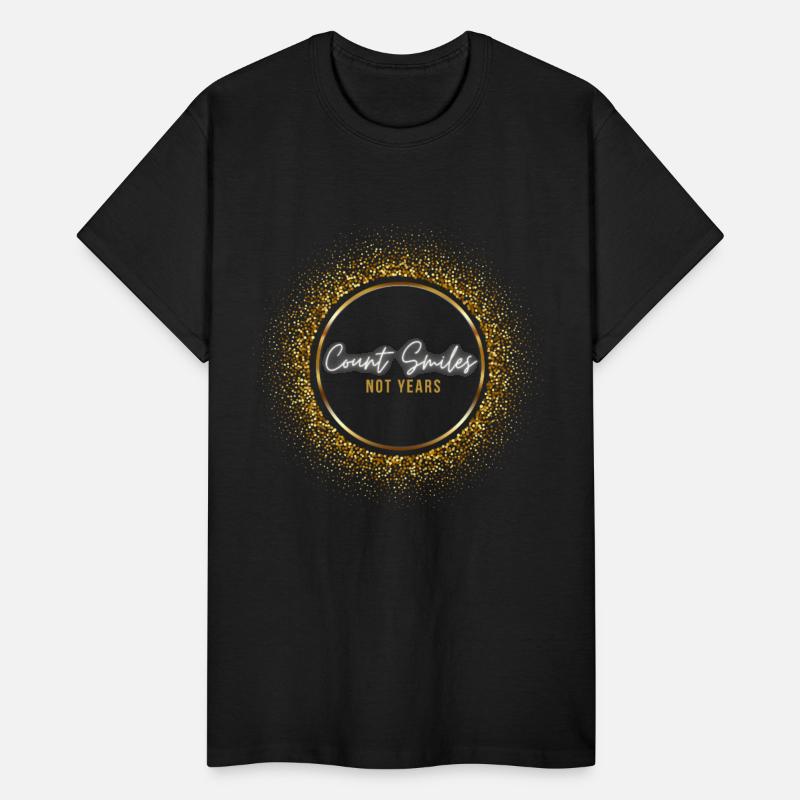 Count Smiles Quote Design - Gold Sparkle Luxury