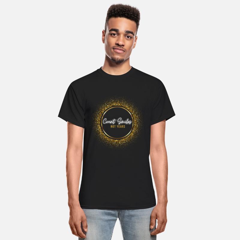 Count Smiles Quote Design - Gold Sparkle Luxury