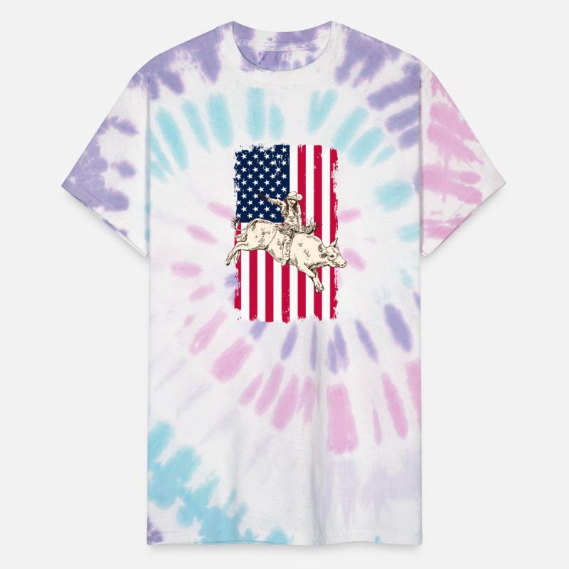Cowboy American USA Flag