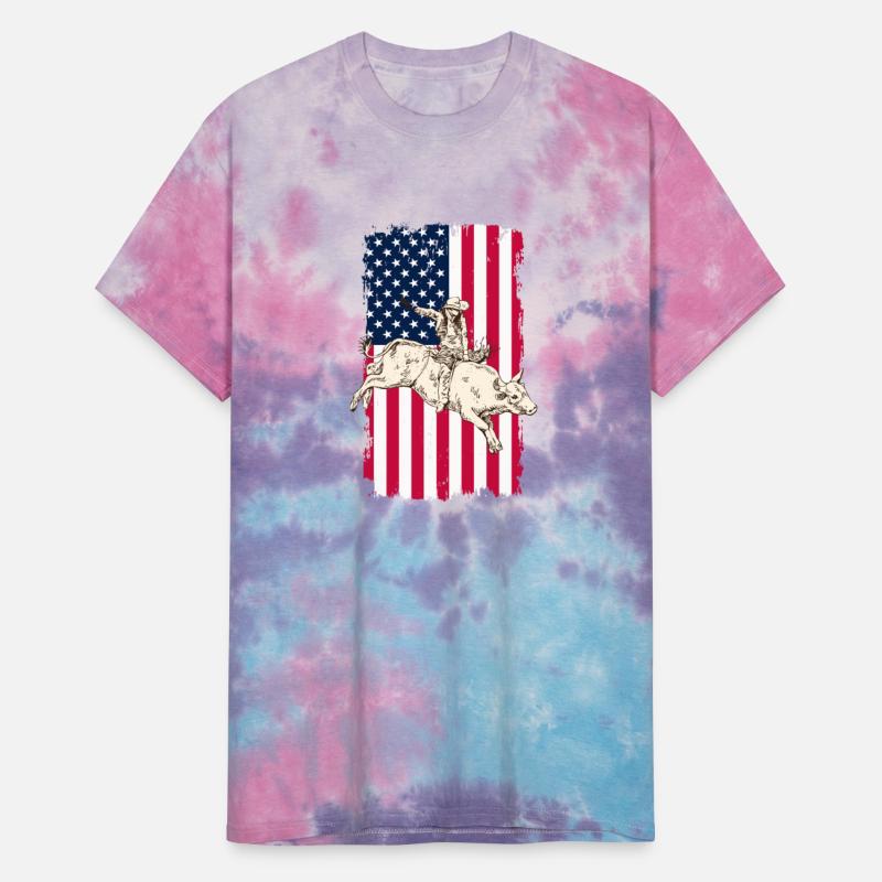 Cowboy American USA Flag